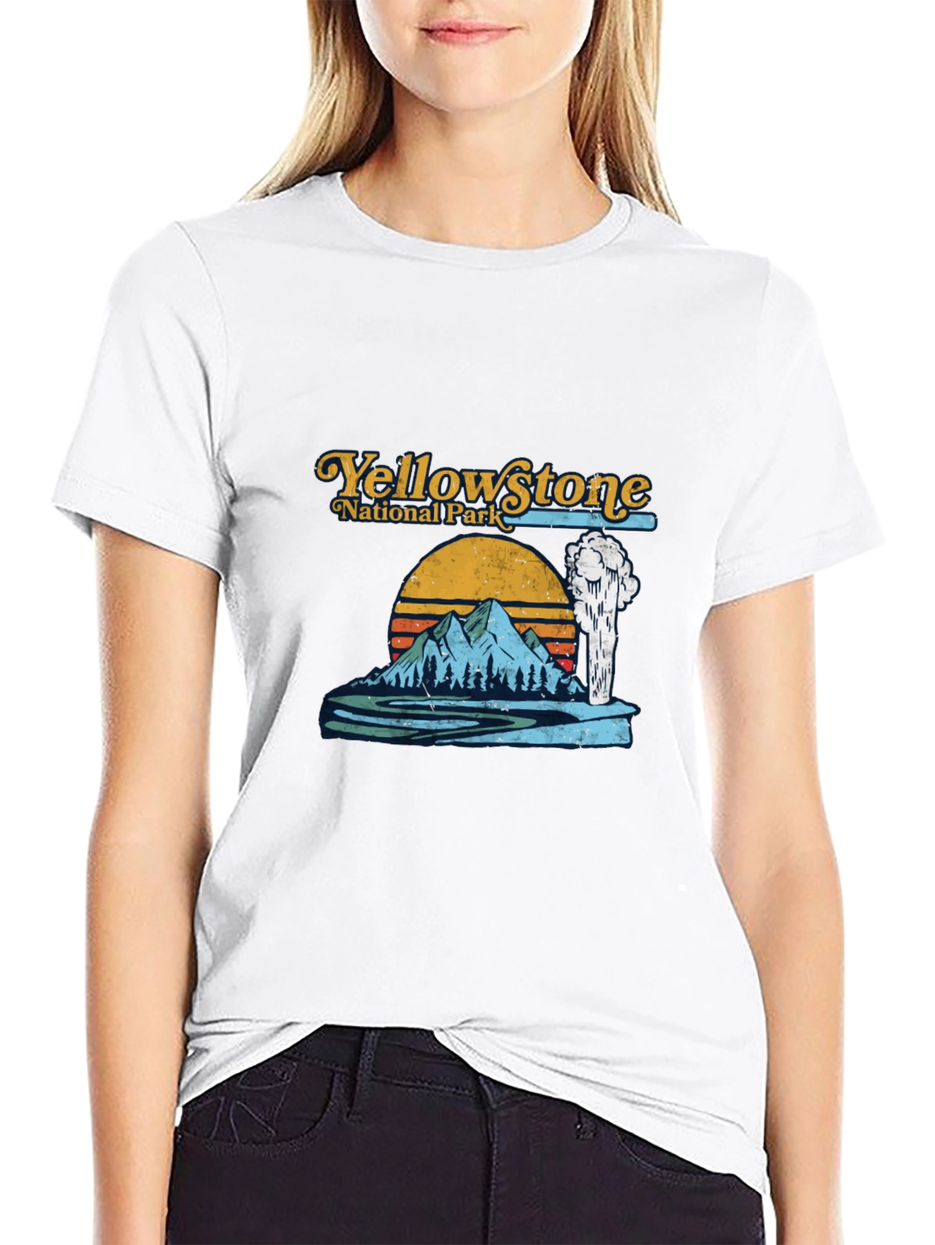Yellowstone National Park Graphic Tee - Black