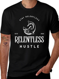 Relentless Hustle Black Graphic T-Shirt