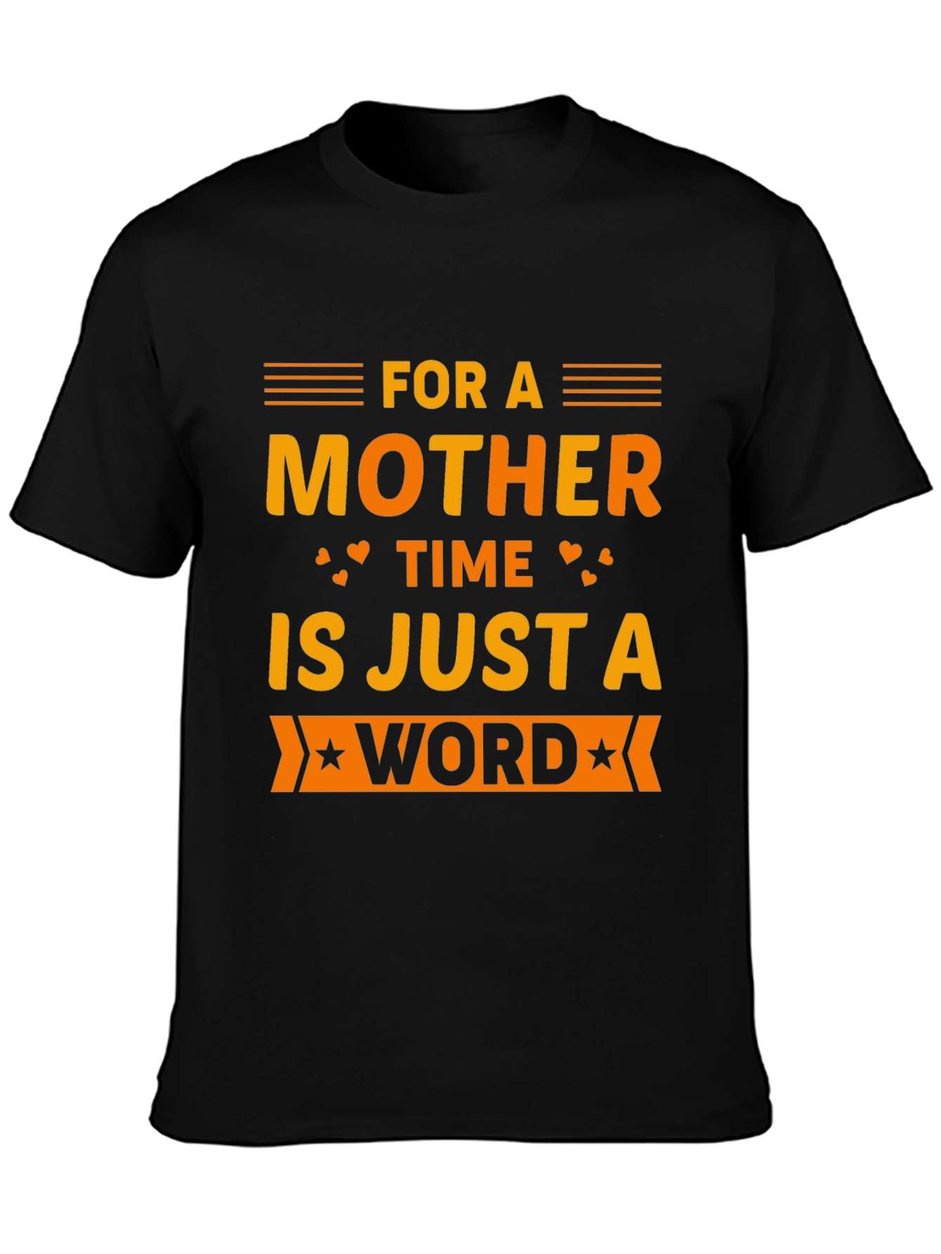 Mother Time Word T-Shirt - Black