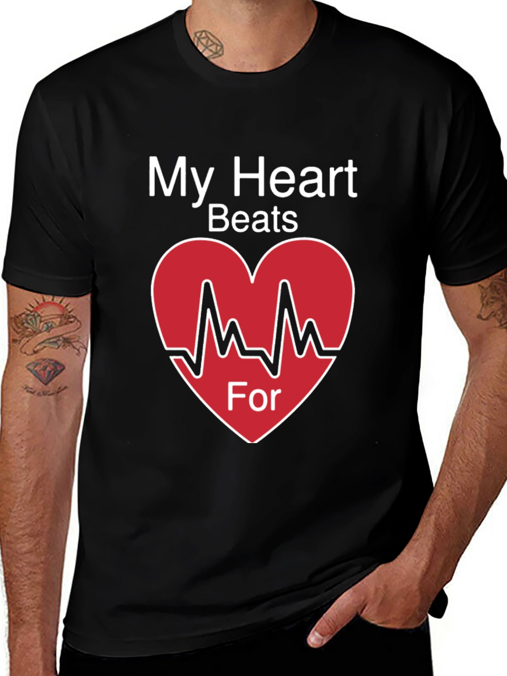 My Heart Beats For Valentines Day T-Shirt