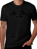 African Safari Elephant Silhouette Mens T-Shirt