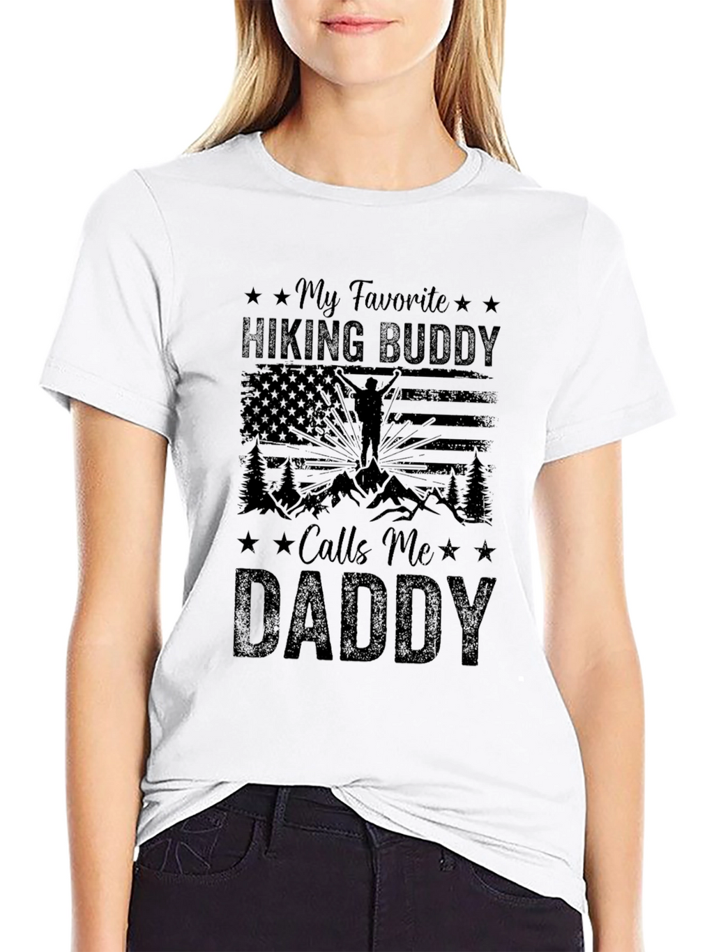Hiking Buddy Daddy T-Shirt Outdoor Adventure Tee