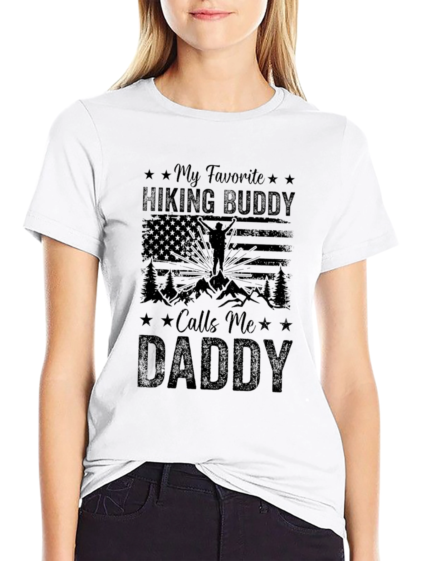 Hiking Buddy Daddy T-Shirt Outdoor Adventure Tee