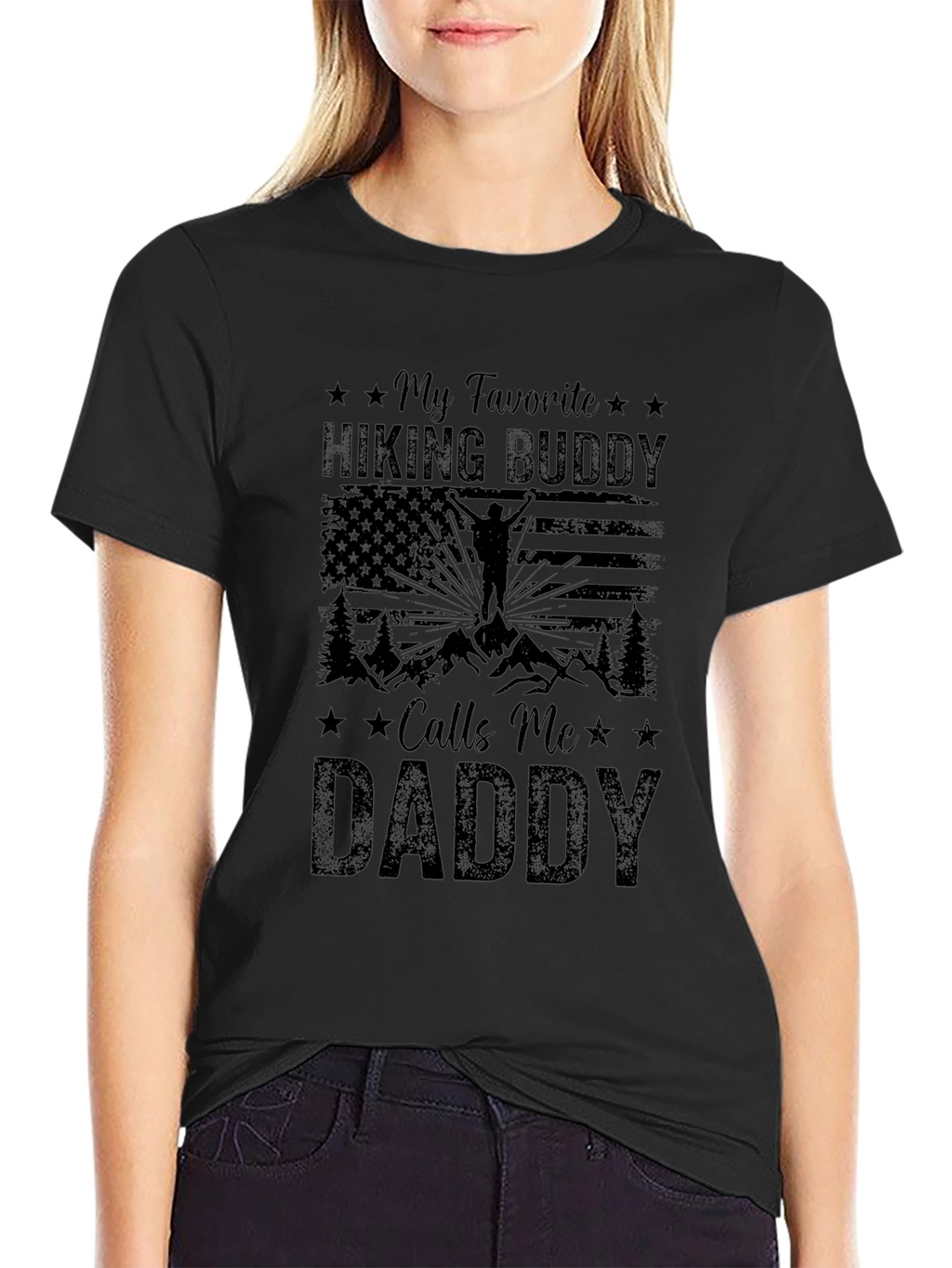 Hiking Buddy Daddy T-Shirt Outdoor Adventure Tee