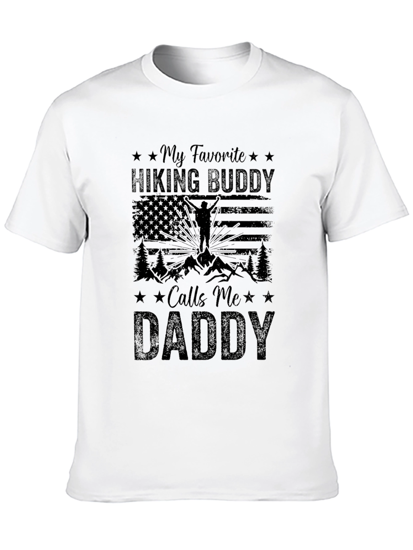 Hiking Buddy Daddy T-Shirt Outdoor Adventure Tee