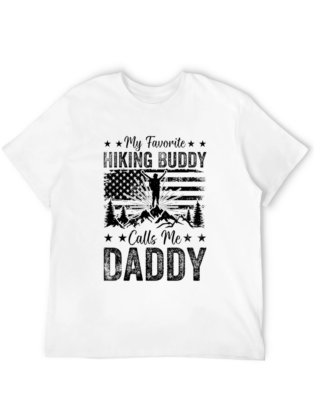 Hiking Buddy Daddy T-Shirt Outdoor Adventure Tee