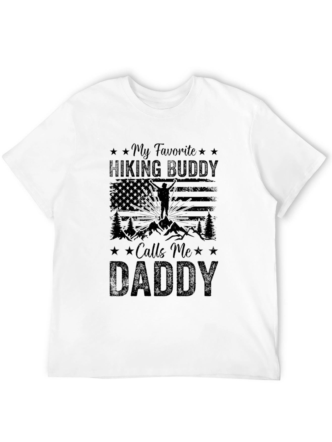 Hiking Buddy Daddy T-Shirt Outdoor Adventure Tee