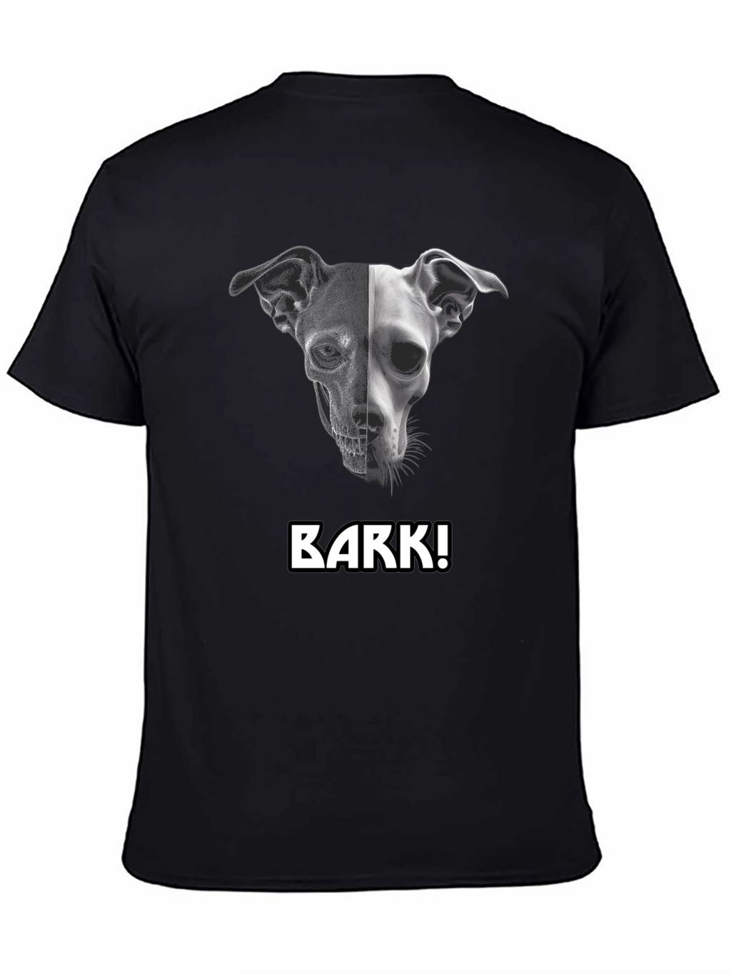 Dog Skull Black T-Shirt -  Unleash Your Style