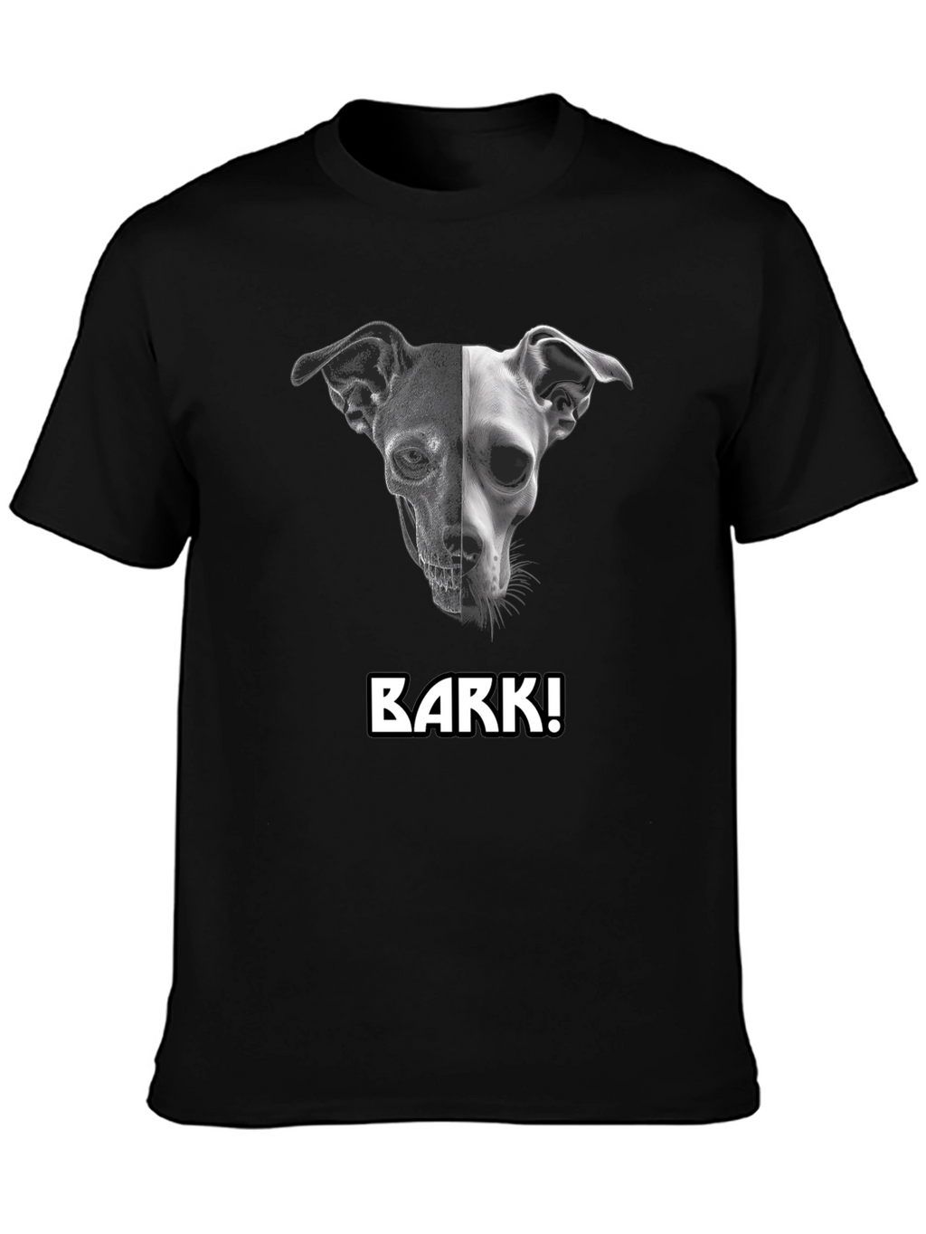 Dog Skull Black T-Shirt -  Unleash Your Style
