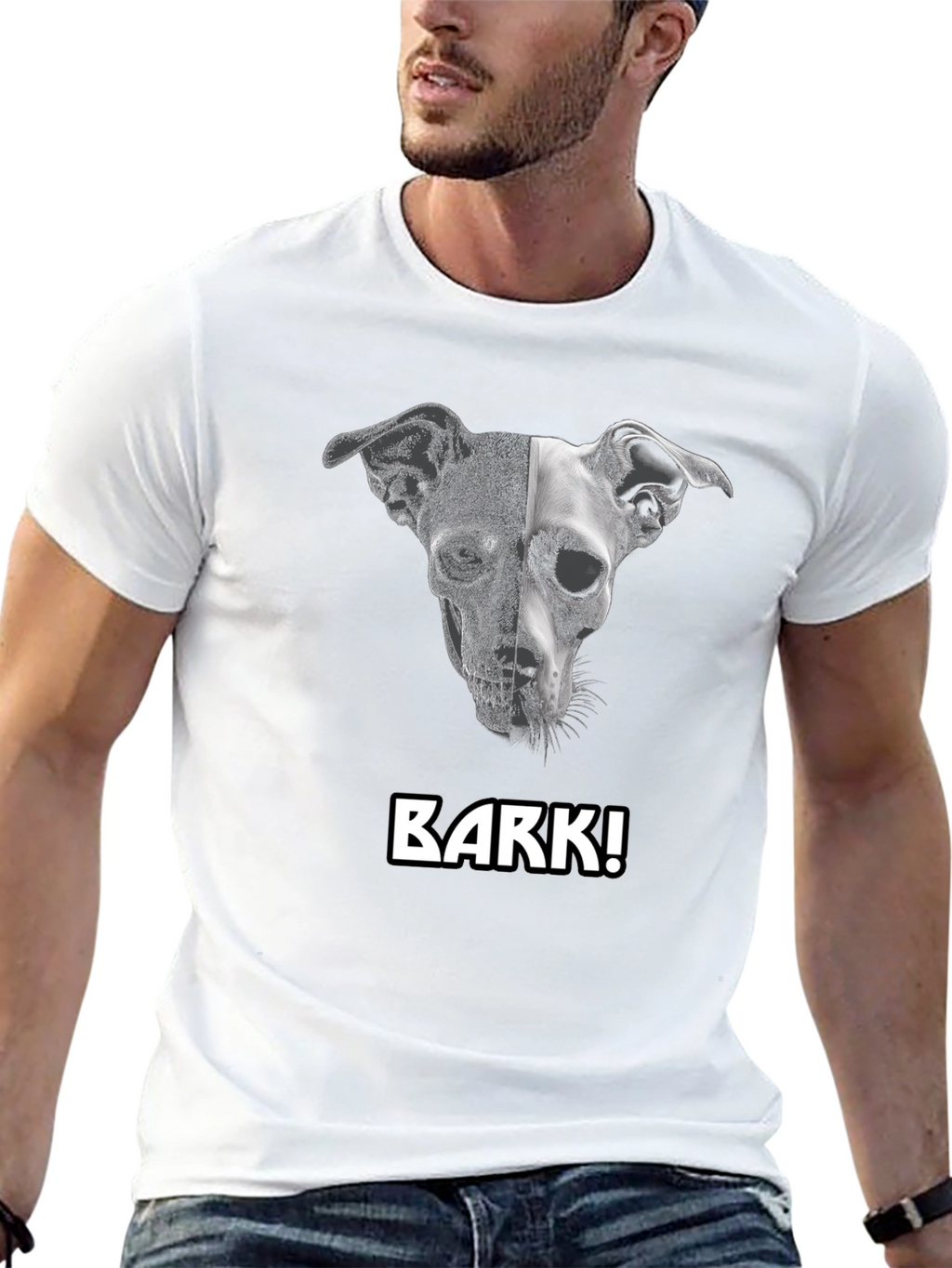 Dog Skull Black T-Shirt -  Unleash Your Style
