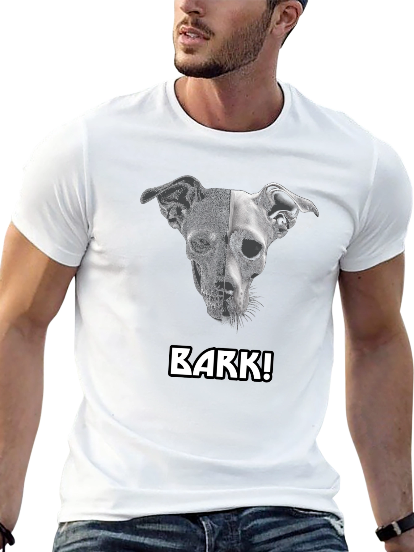 Dog Skull Black T-Shirt -  Unleash Your Style