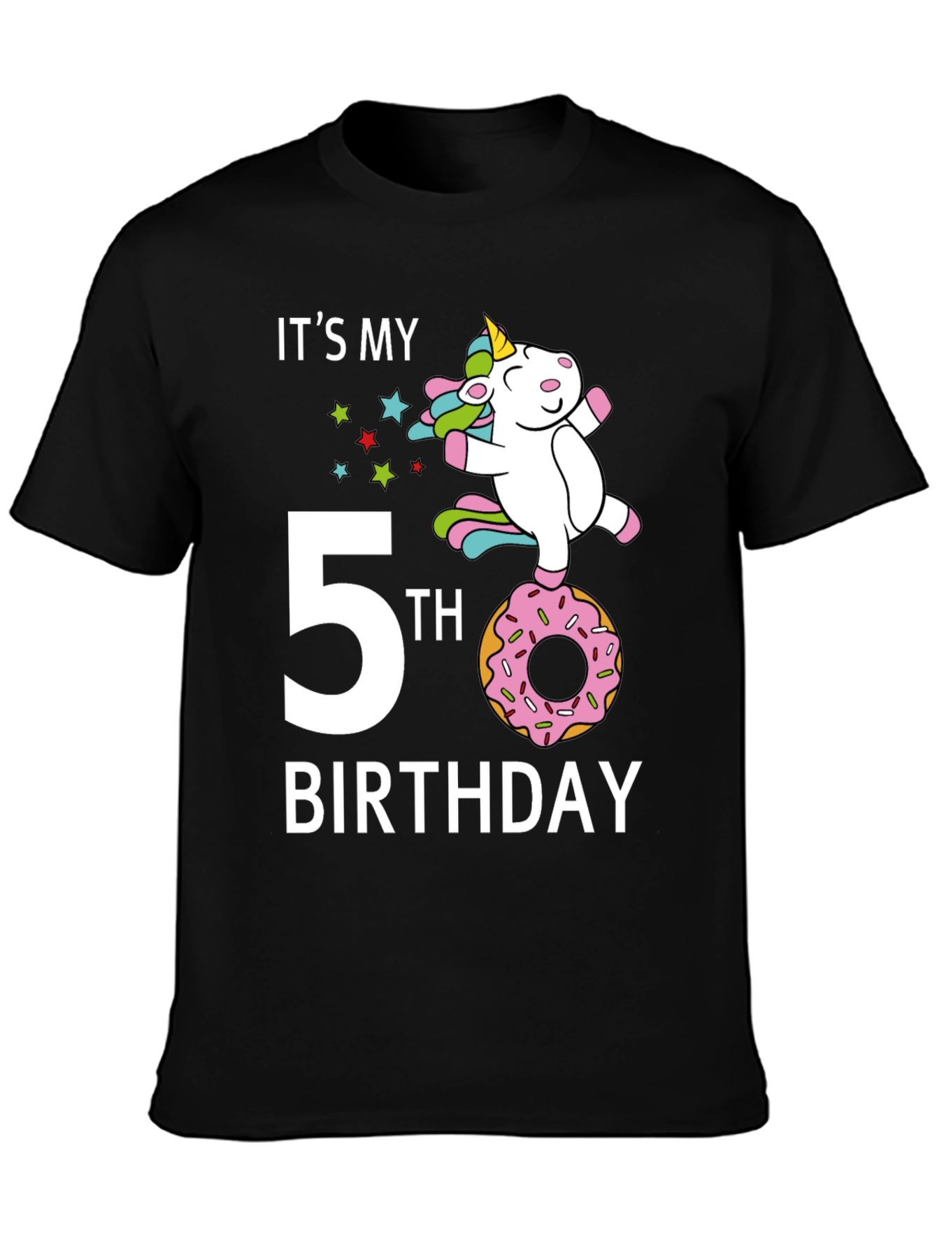 Its My 5th Birthday Unicorn Donut T-Shirt
