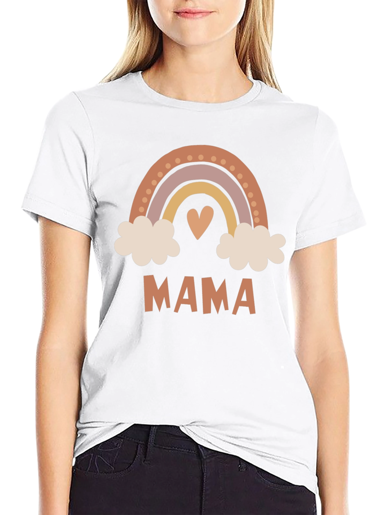 Mama Rainbow Graphic T-Shirt - Stylish Mothers Day Tee