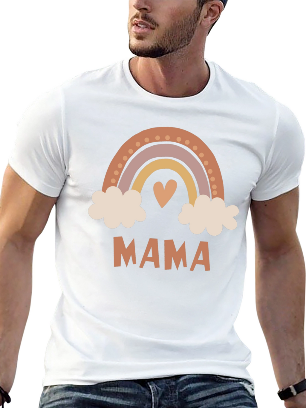 Mama Rainbow Graphic T-Shirt - Stylish Mothers Day Tee