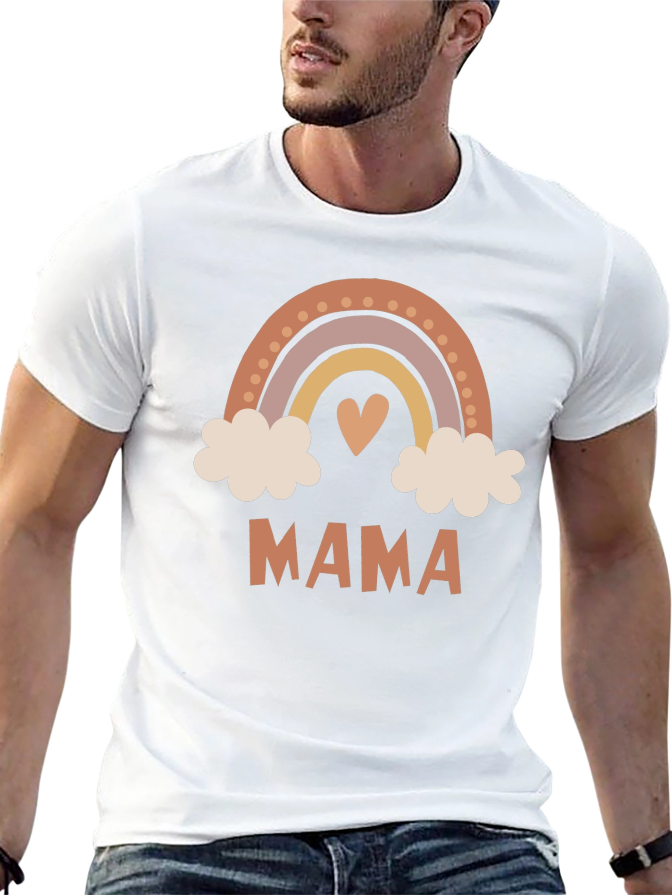 Mama Rainbow Graphic T-Shirt - Stylish Mothers Day Tee