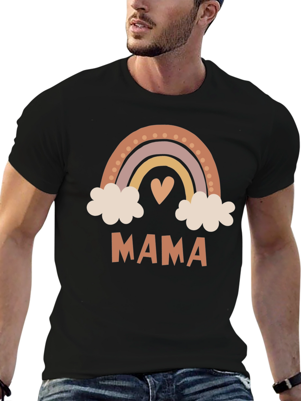 Mama Rainbow Graphic T-Shirt - Stylish Mothers Day Tee