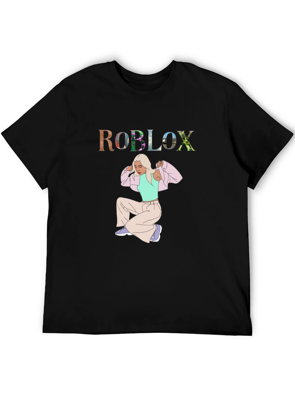 Roblox Girl Graphic Tee - Trendy Casual Wear