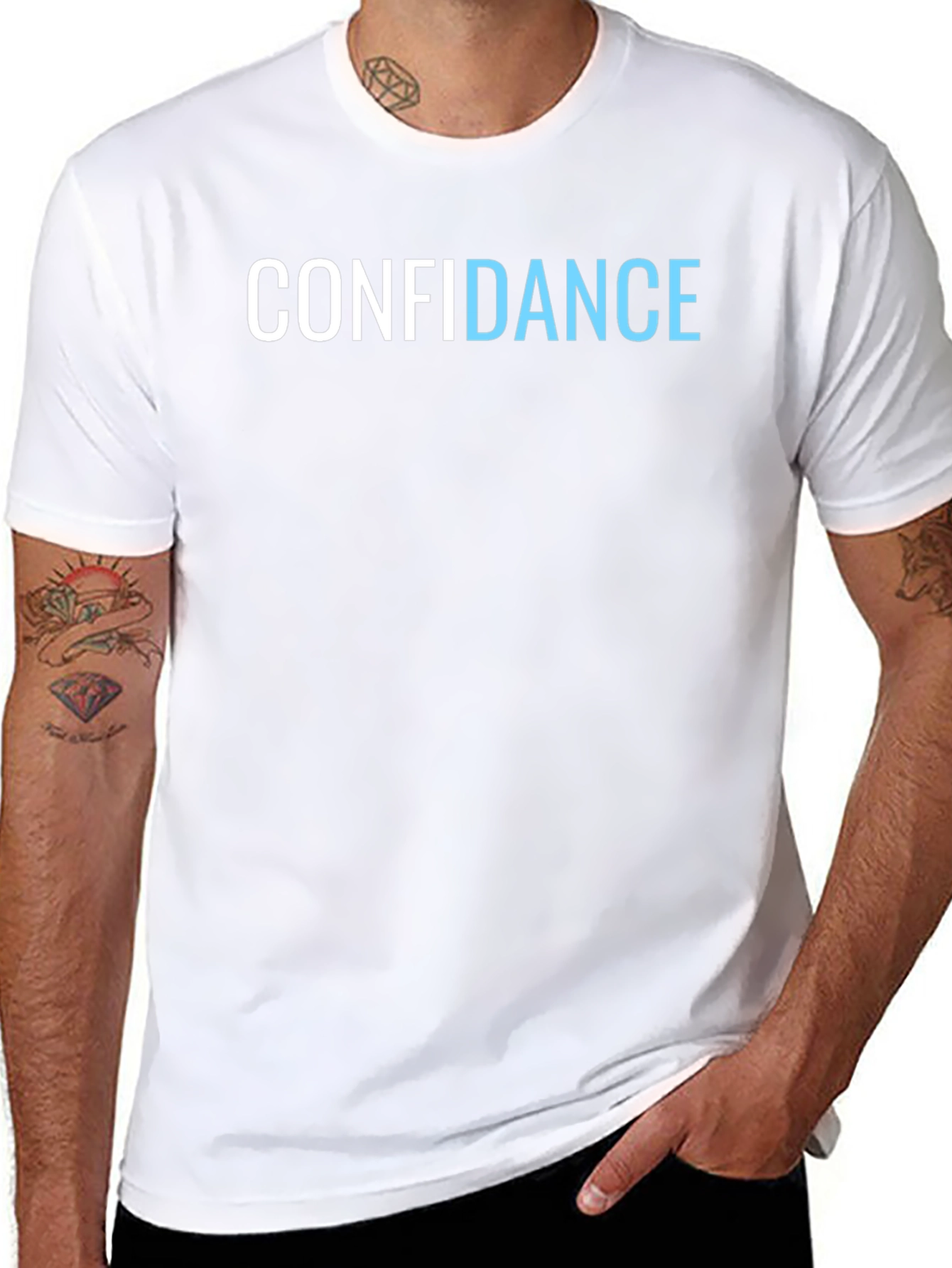 Confidence Graphic Tee - Black Cotton T-Shirt