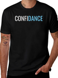 Confidence Graphic Tee - Black Cotton T-Shirt