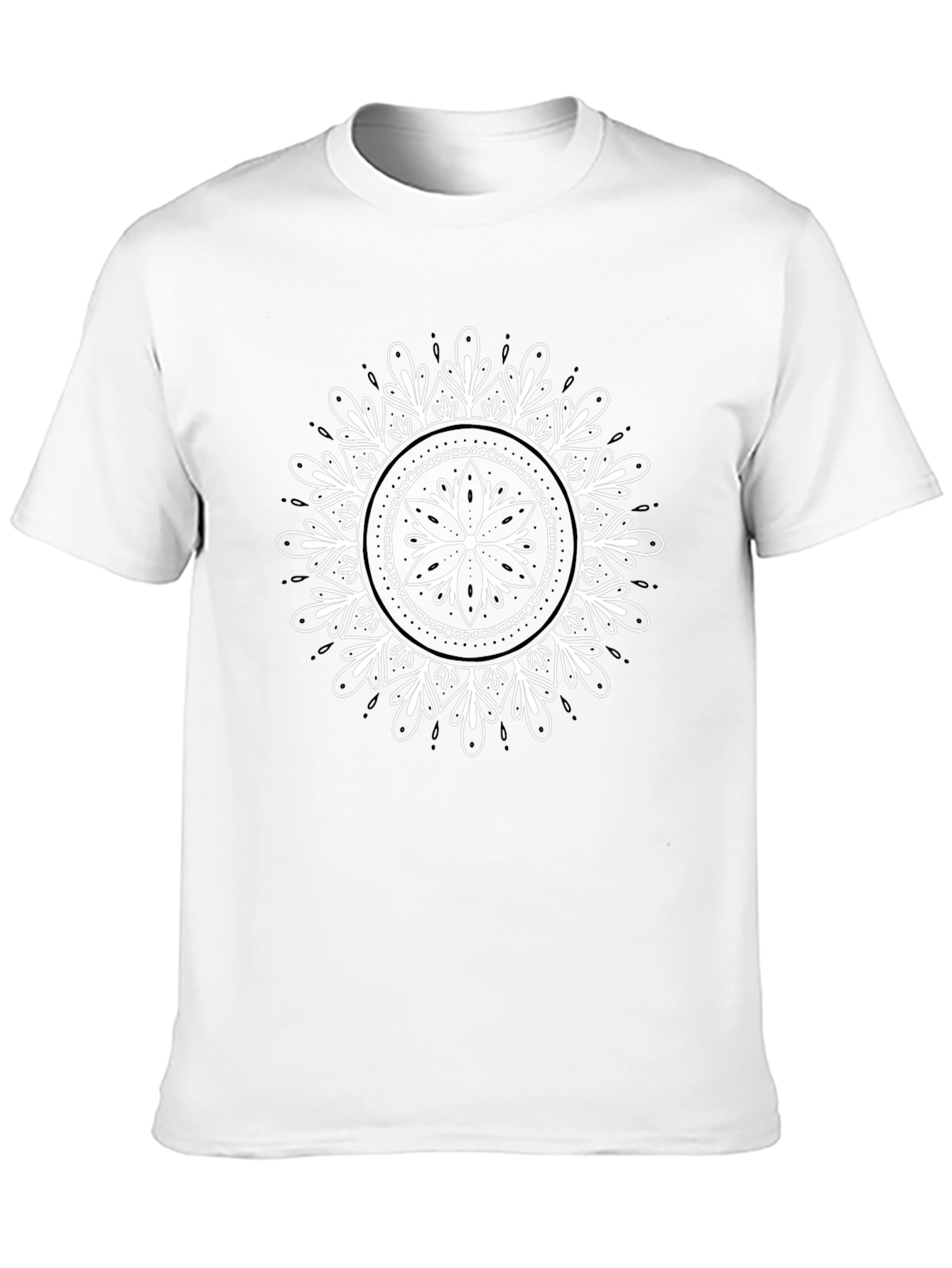 Black Mandala Graphic Tee - Stylish & Unique