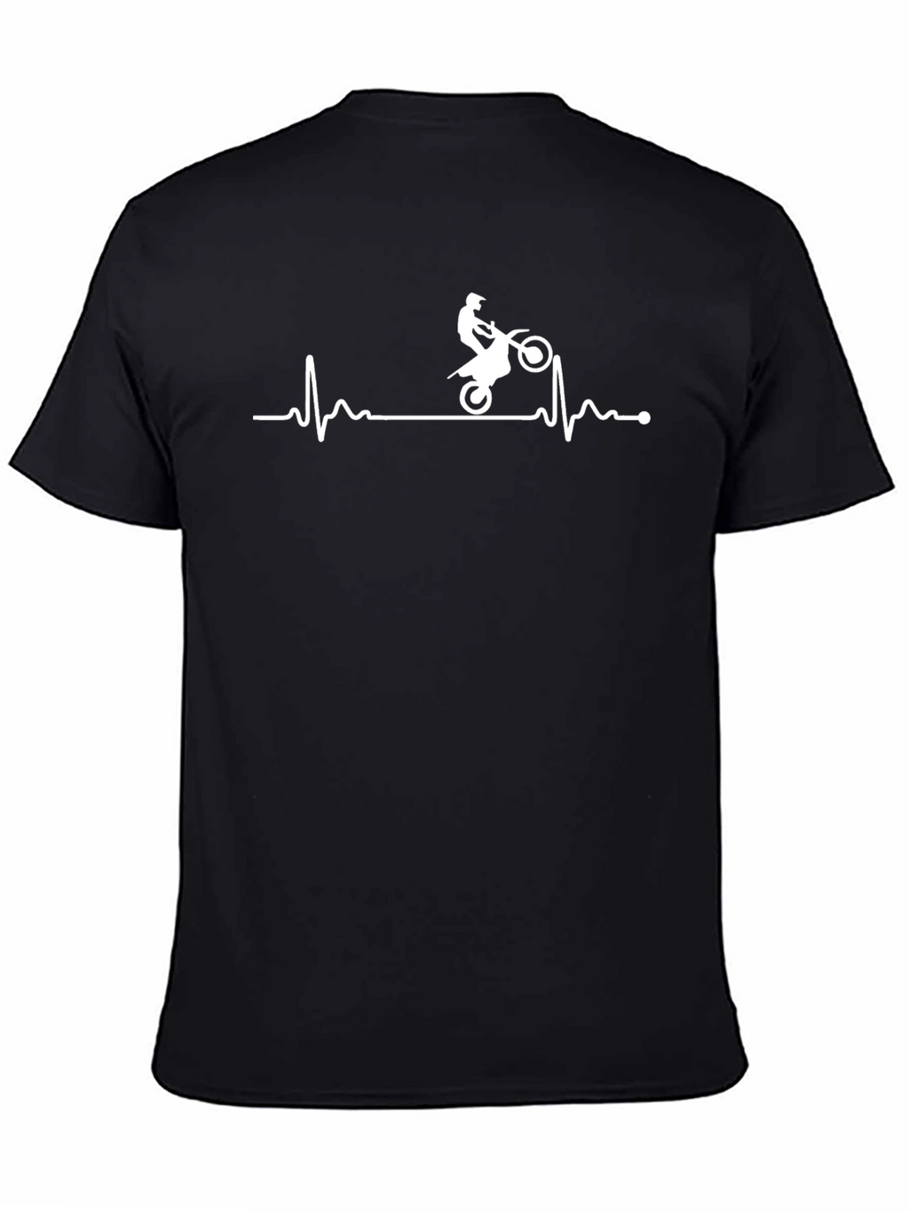 Motorcross Heartbeat Graphic Tee - Black