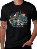 Lisbon Cityscape Graphic T-Shirt
