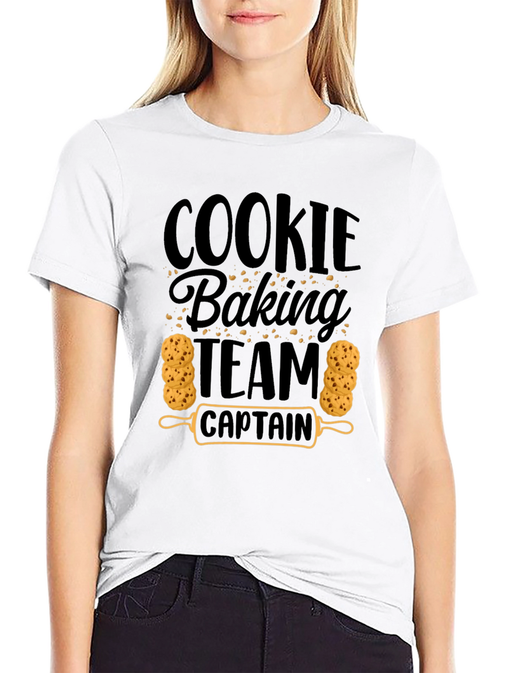 Cookie Baking Team Captain Black T-Shirt