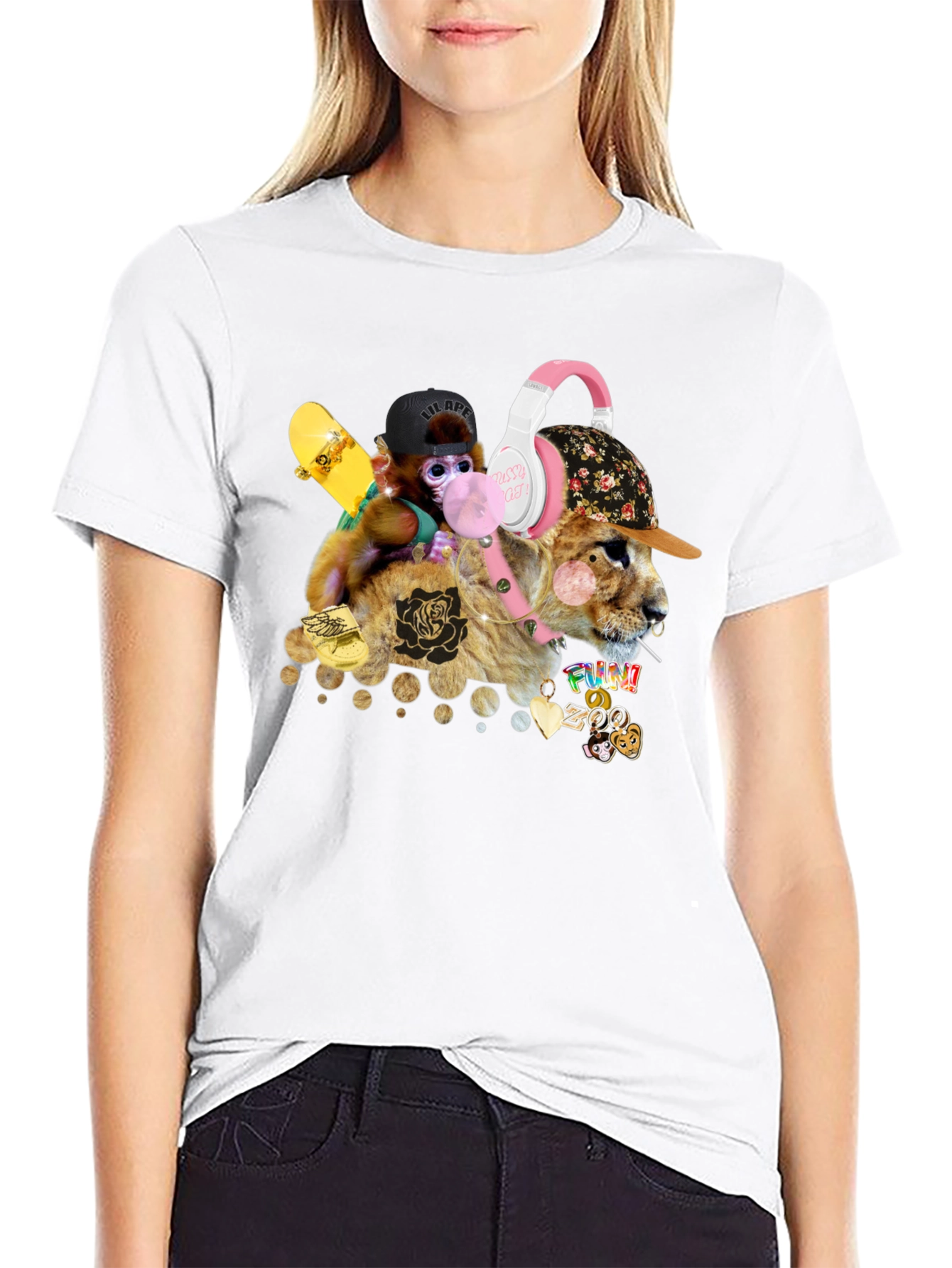 Funny Zoo Black T-Shirt