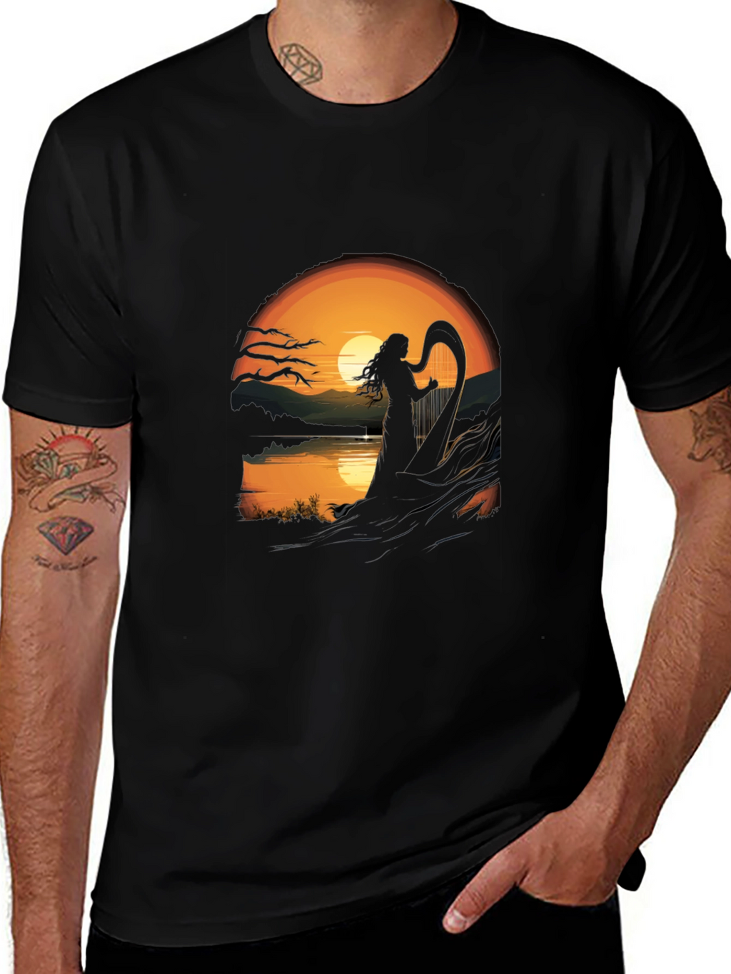 Sunset Harpist T-Shirt