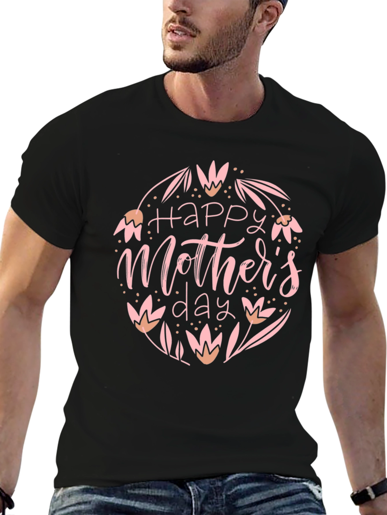 Happy Mothers Day T-Shirt - Floral Design