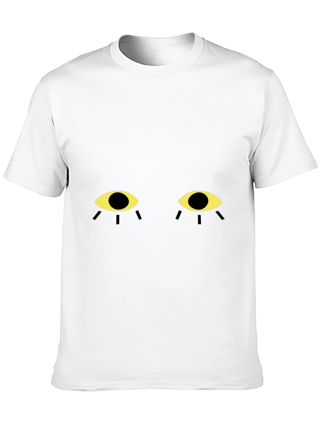 Mysterious Eyes Graphic Tee - Black Cotton T-Shirt