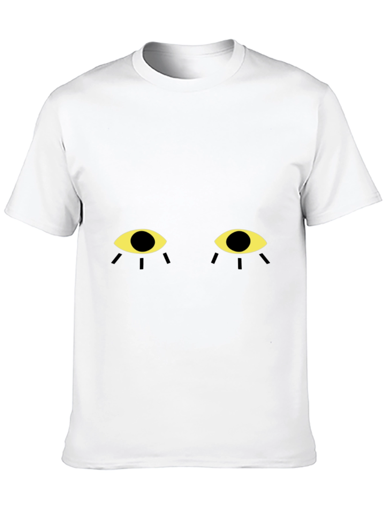 Mysterious Eyes Graphic Tee - Black Cotton T-Shirt