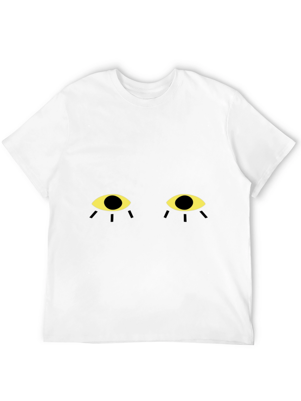 Mysterious Eyes Graphic Tee - Black Cotton T-Shirt
