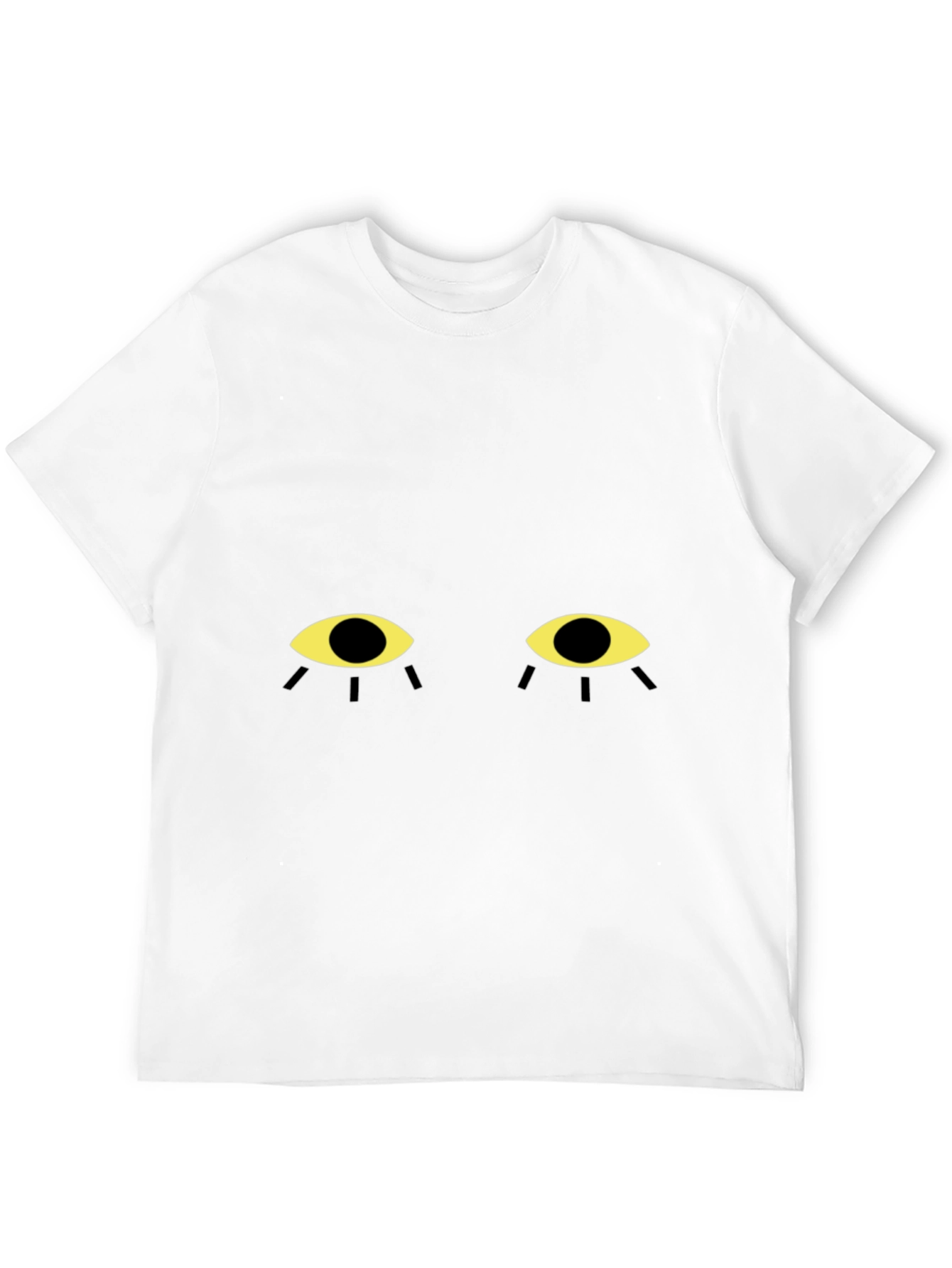 Mysterious Eyes Graphic Tee - Black Cotton T-Shirt