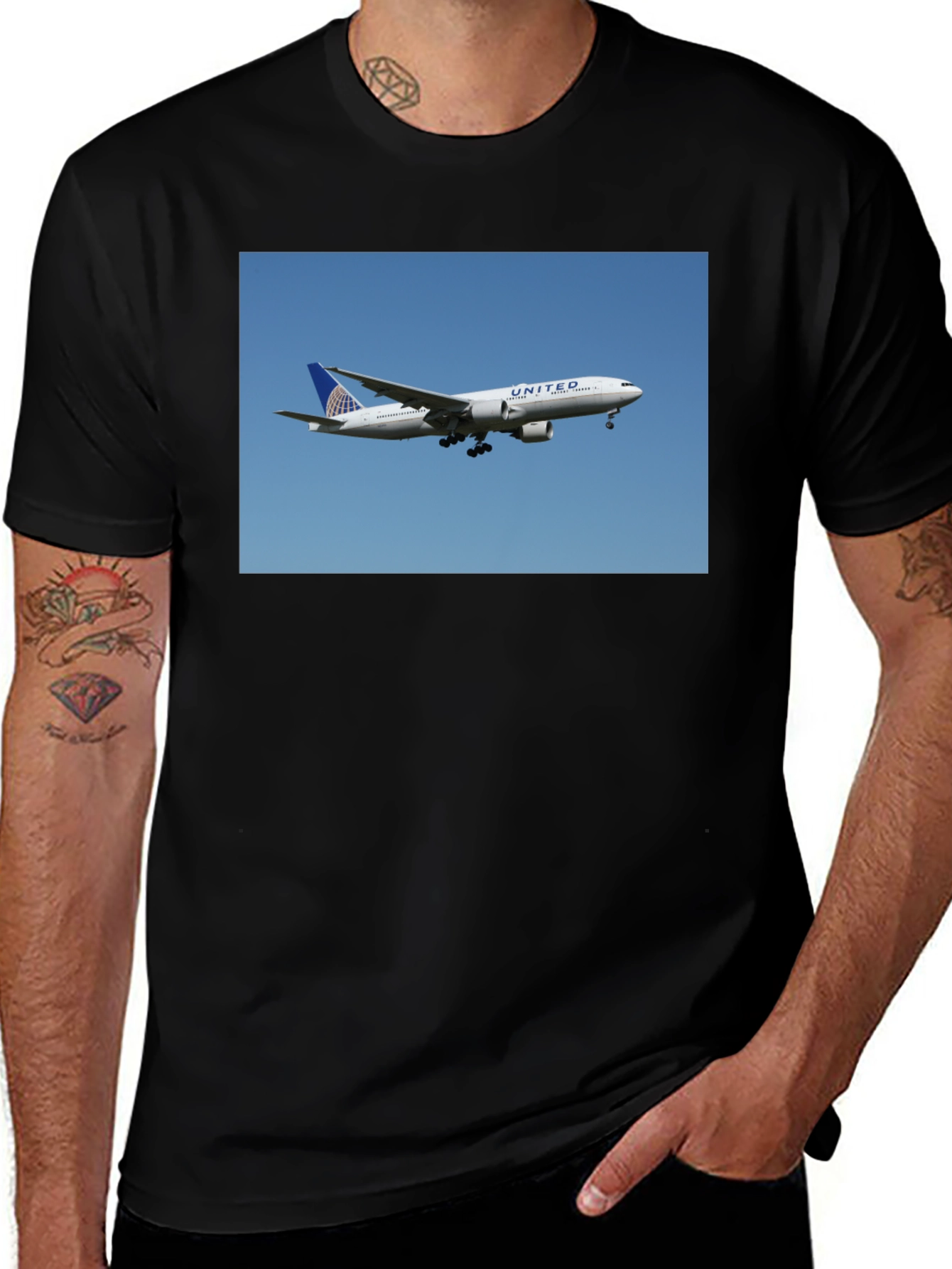 United Airlines Plane Graphic Tee