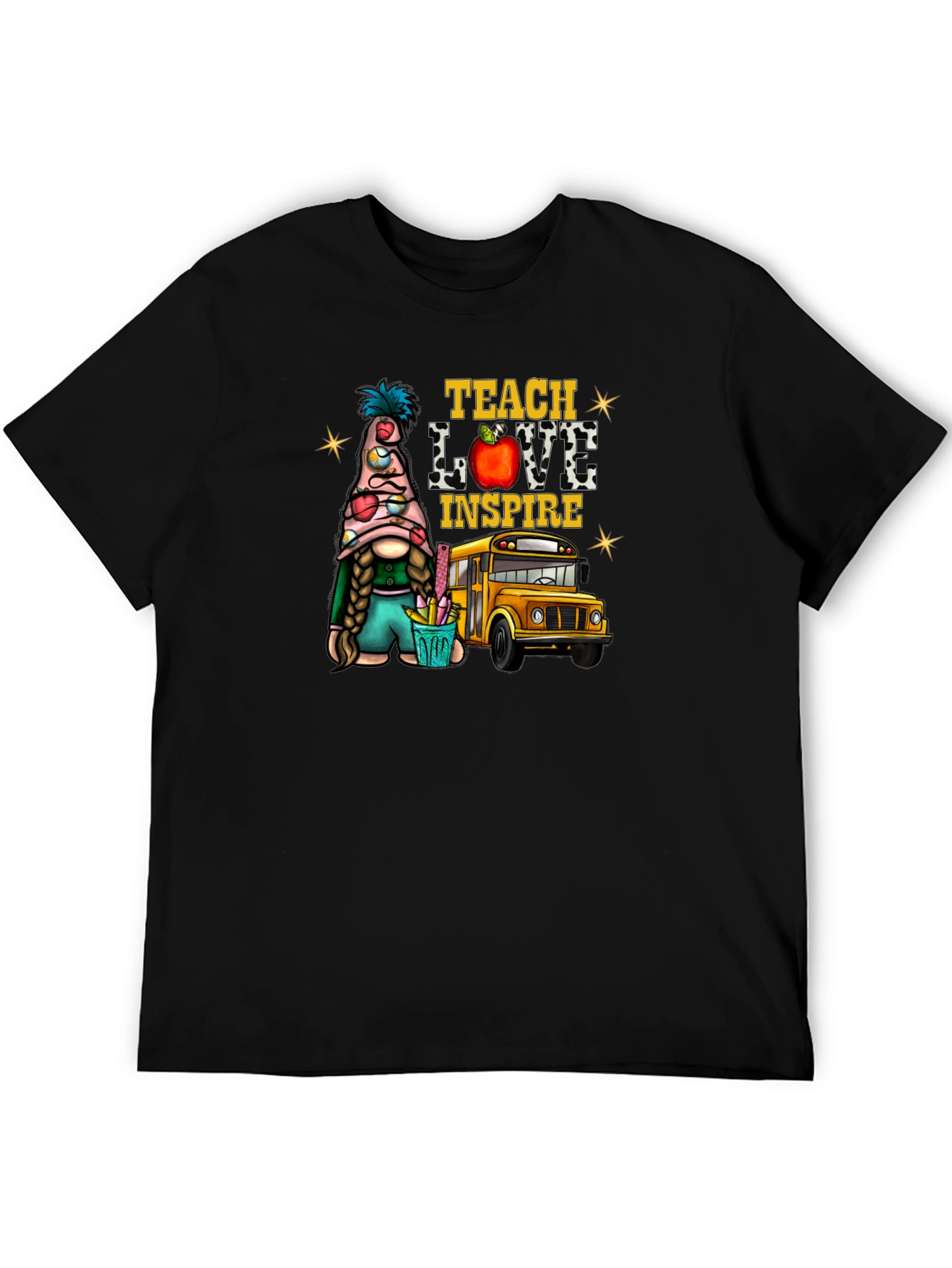 Teach Love Inspire Teacher Gnome T-Shirt