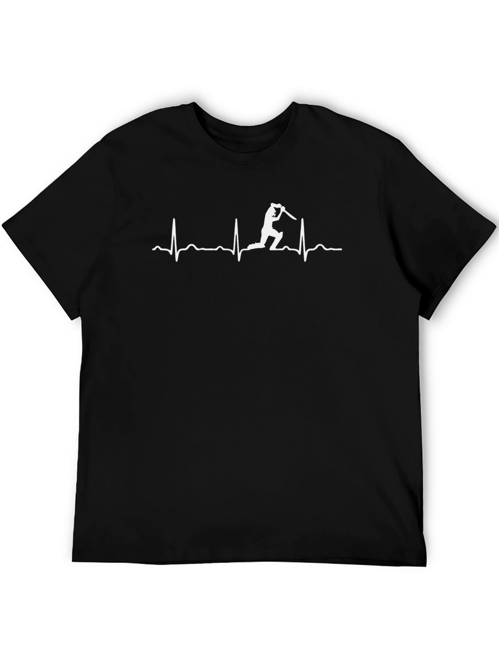 Cricket Heartbeat Graphic Tee - Black Cotton T-Shirt
