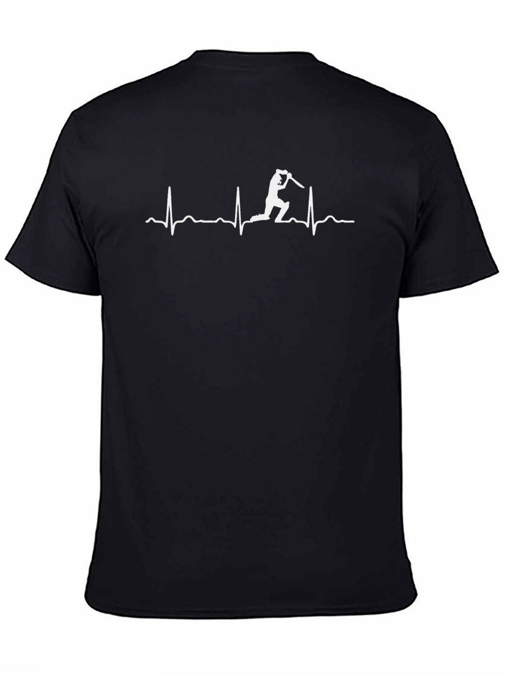 Cricket Heartbeat Graphic Tee - Black Cotton T-Shirt