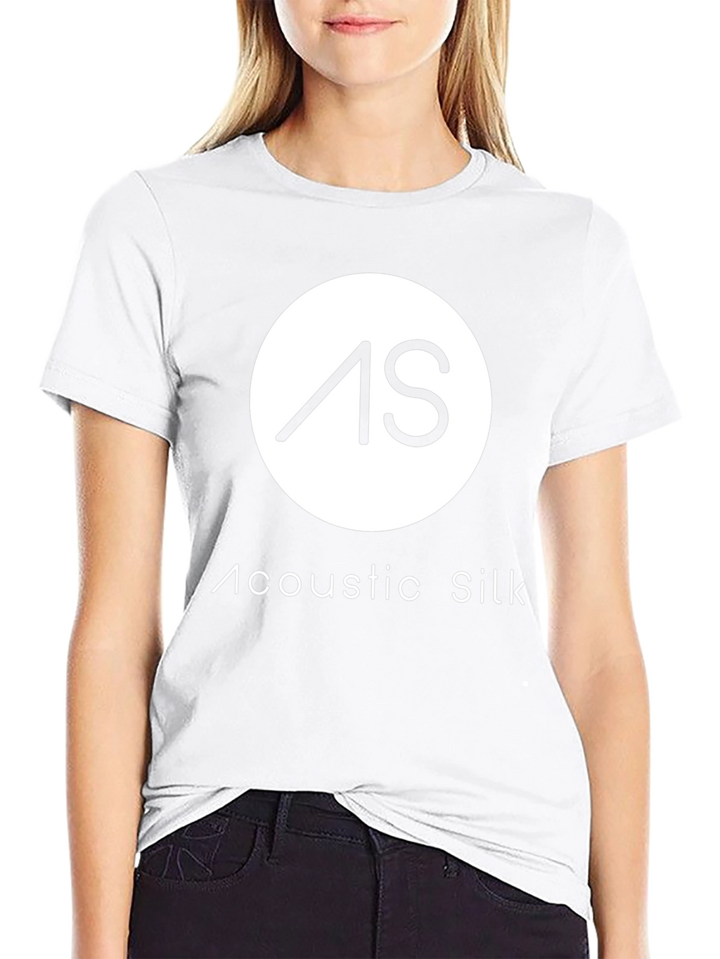 Acoustic Silk Black T-Shirt - Modern Design