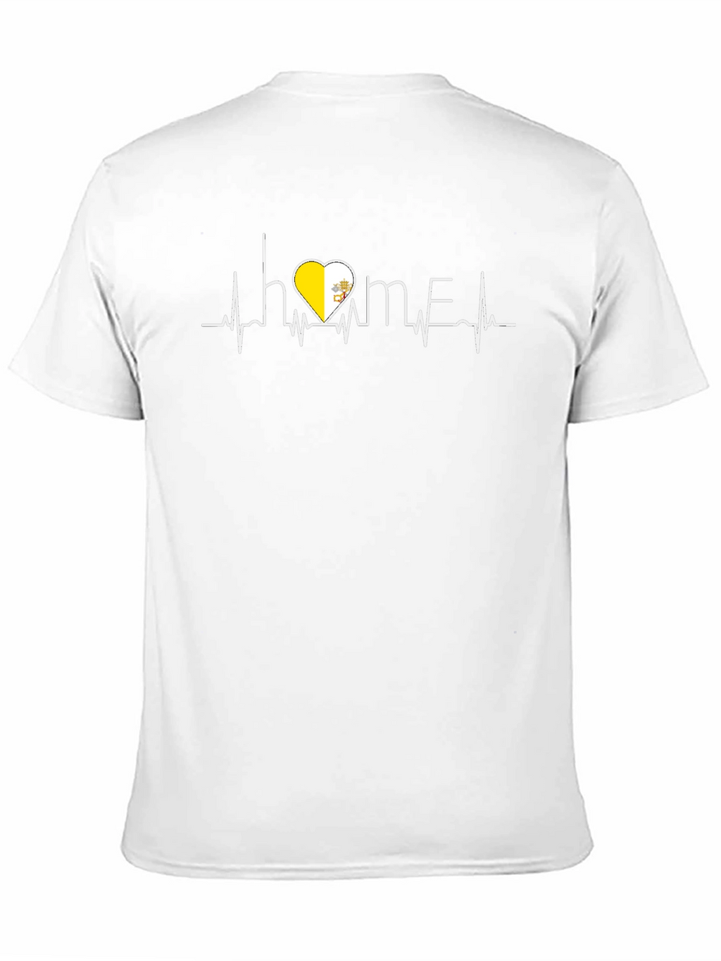 Vatican Heartbeat Home T-Shirt - Black Cotton Tee