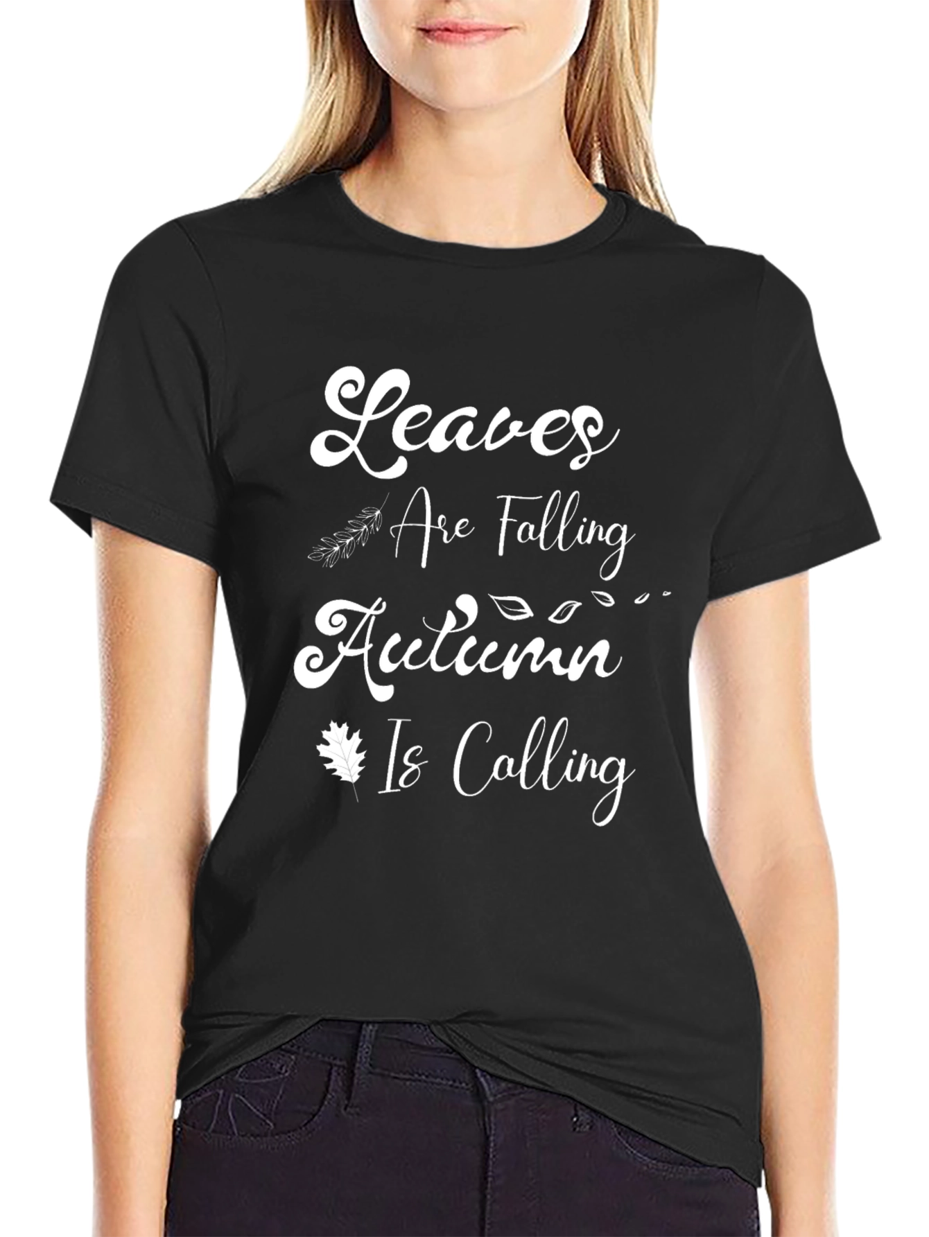 Autumn Vibes Black T-Shirt