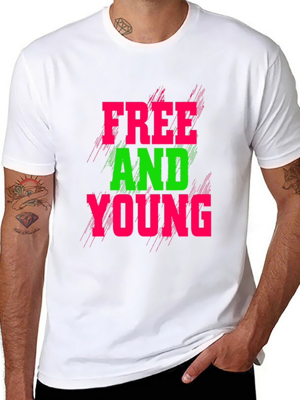 Free and Young Graphic T-Shirt