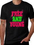 Free and Young Graphic T-Shirt