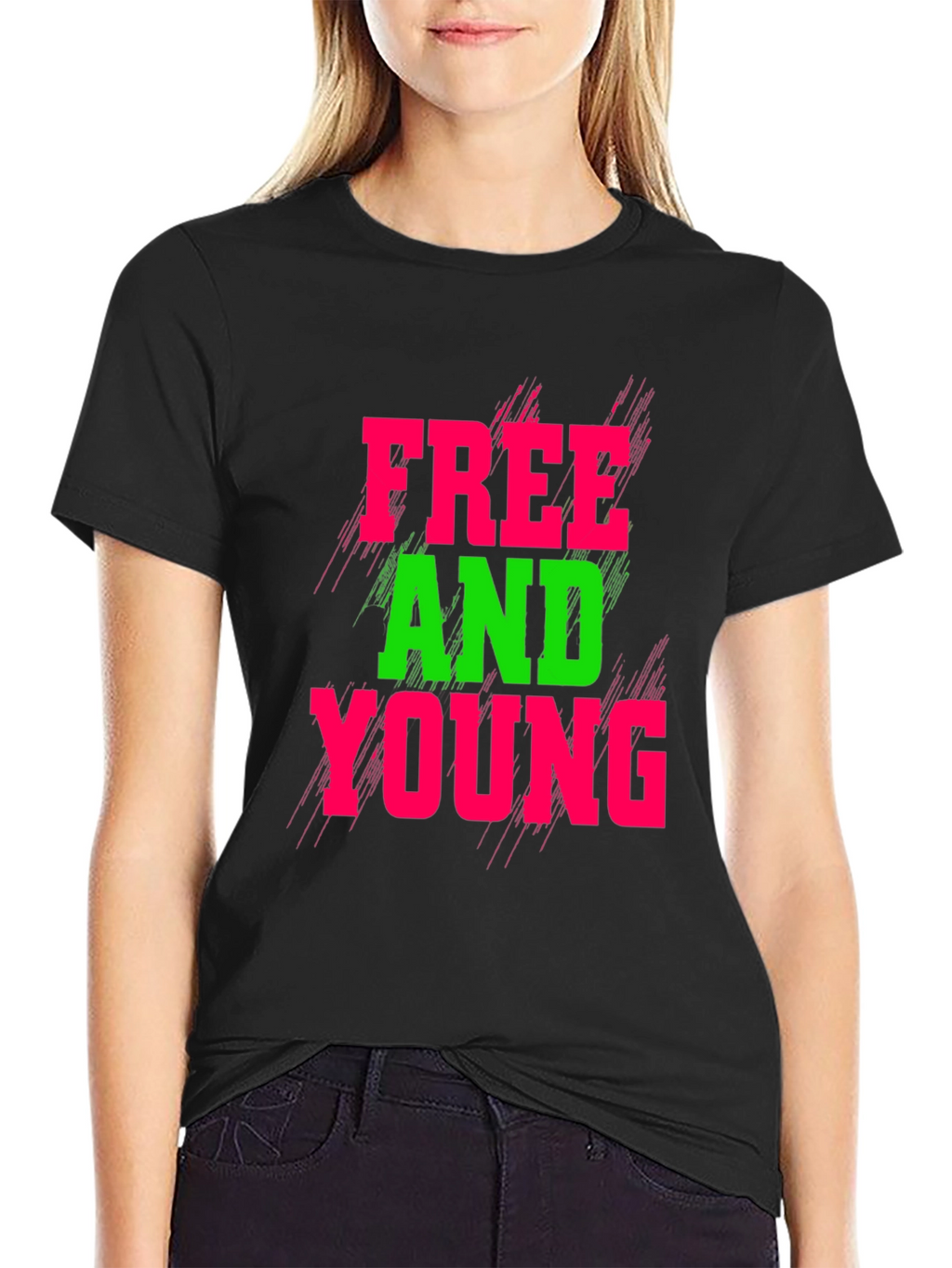 Free and Young Graphic T-Shirt