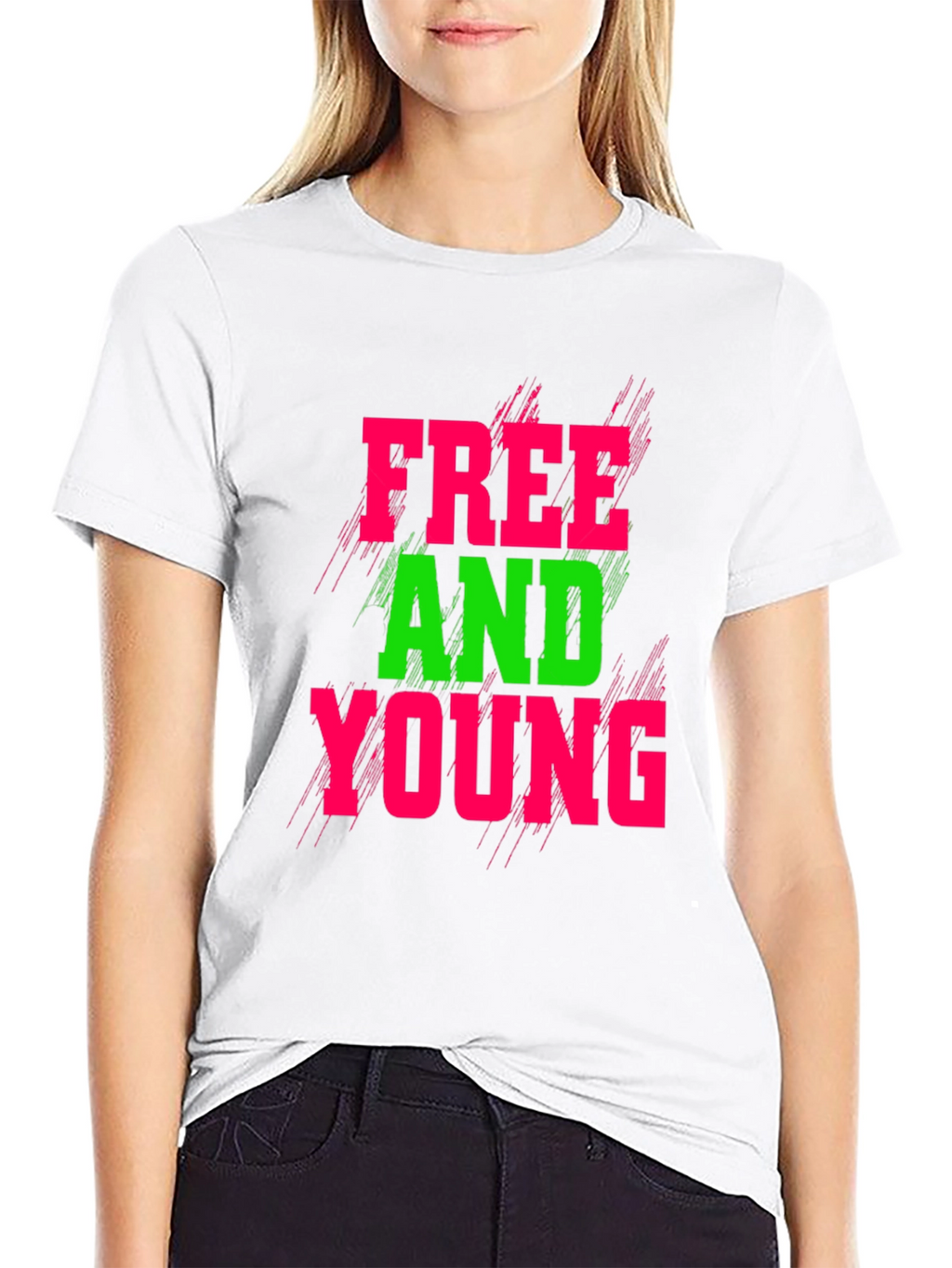 Free and Young Graphic T-Shirt