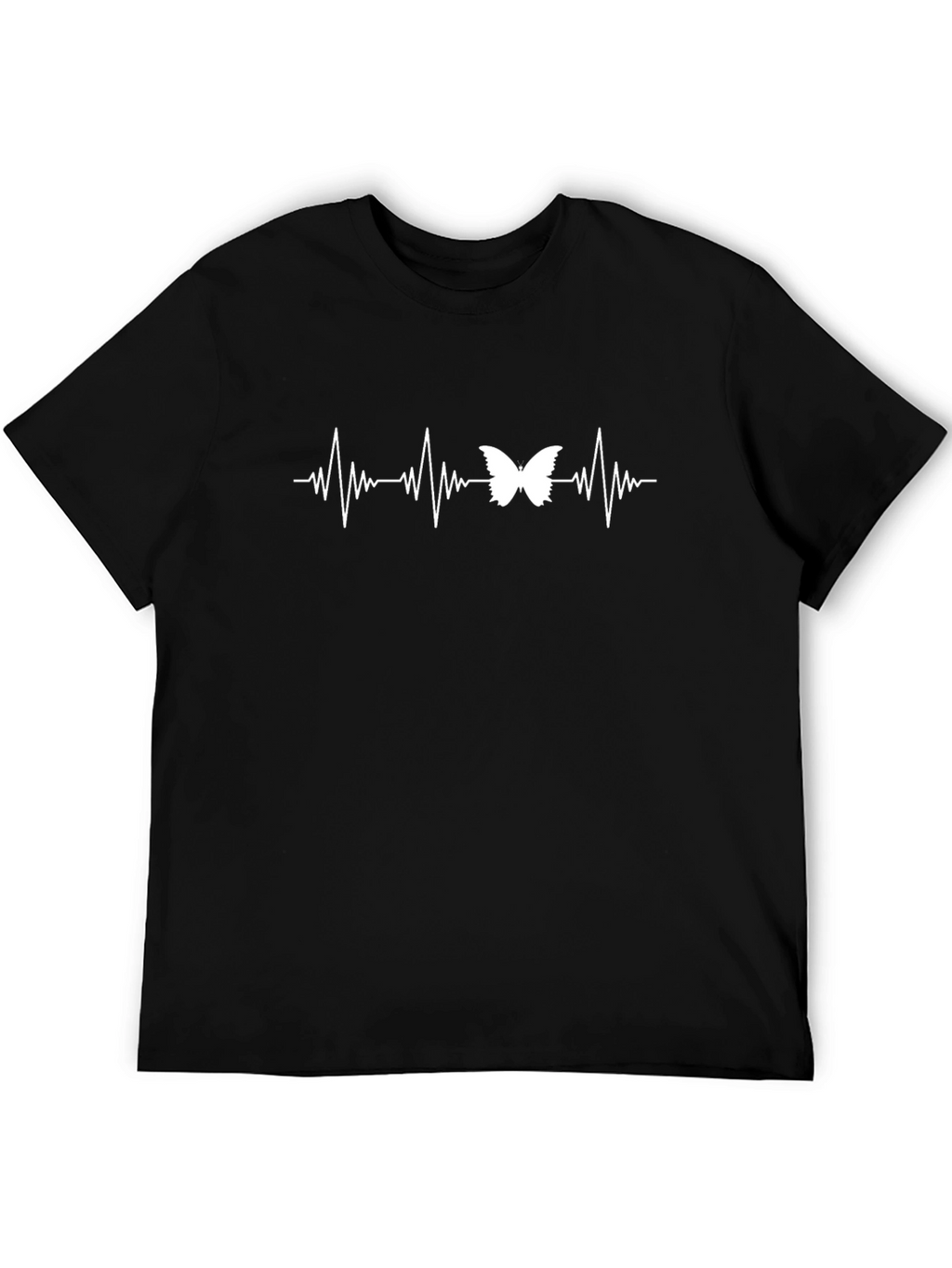 Butterfly Heartbeat T-Shirt - Black
