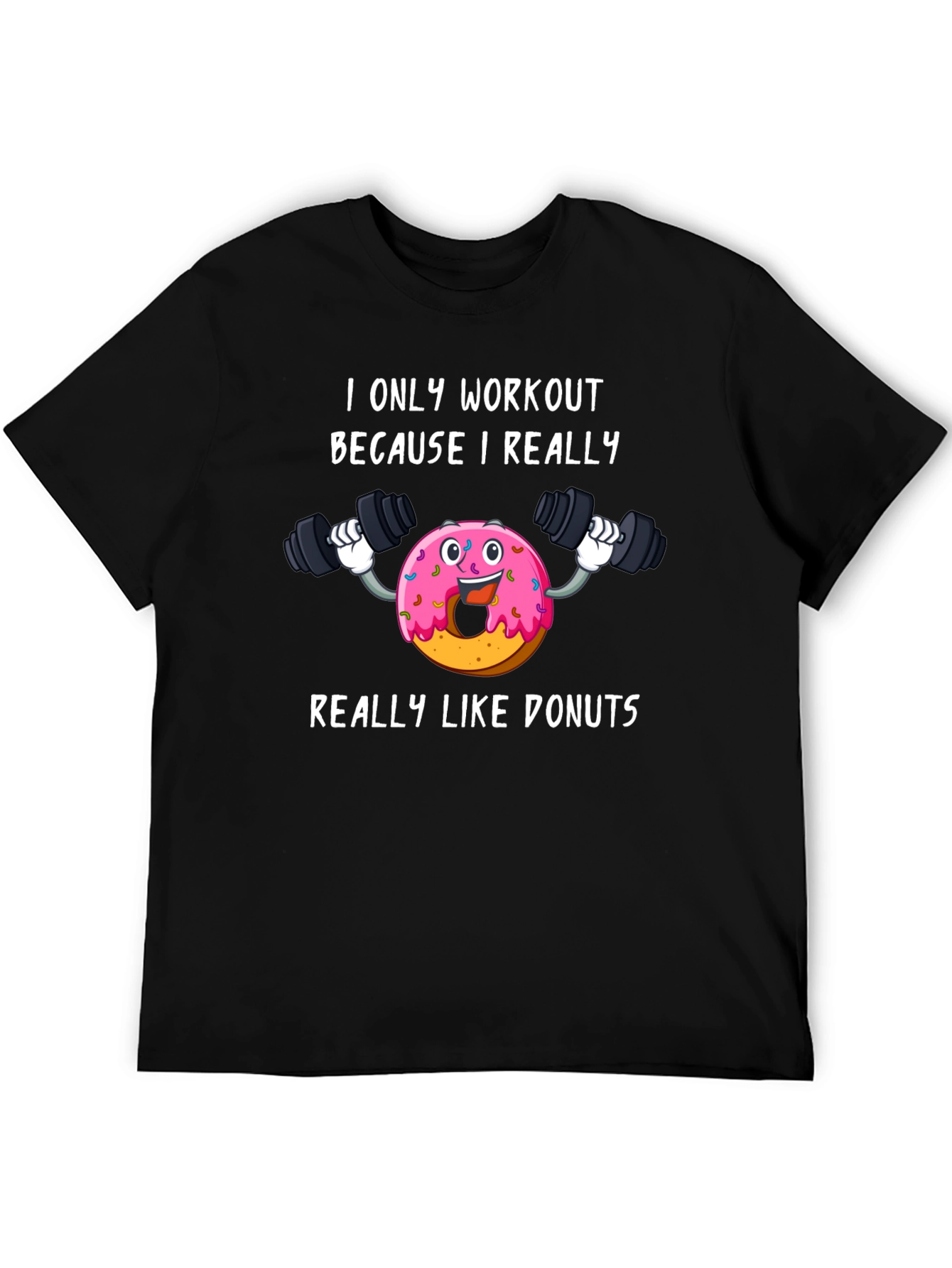 Donut Workout T-Shirt Funny Gym Tee