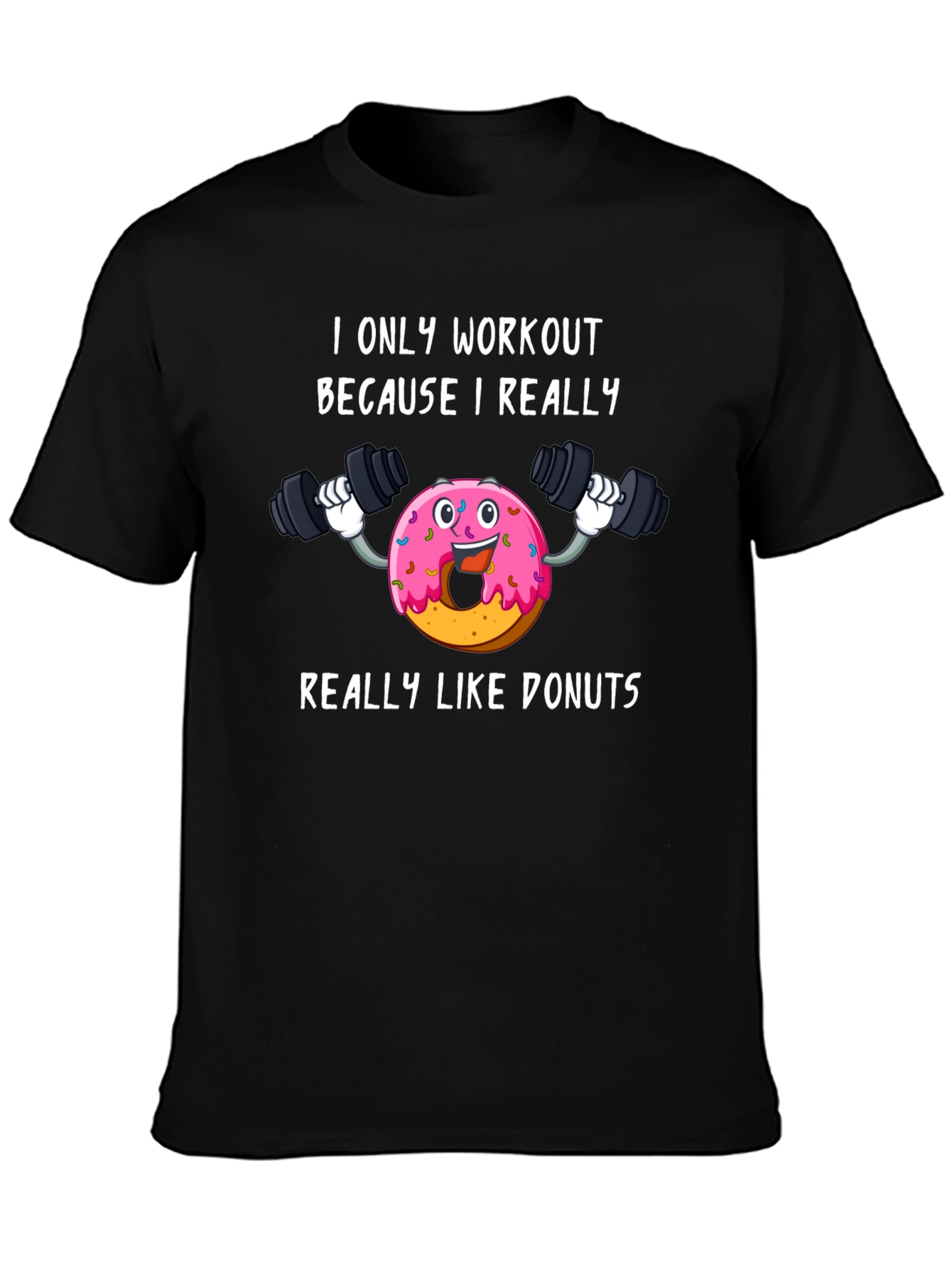 Donut Workout T-Shirt Funny Gym Tee