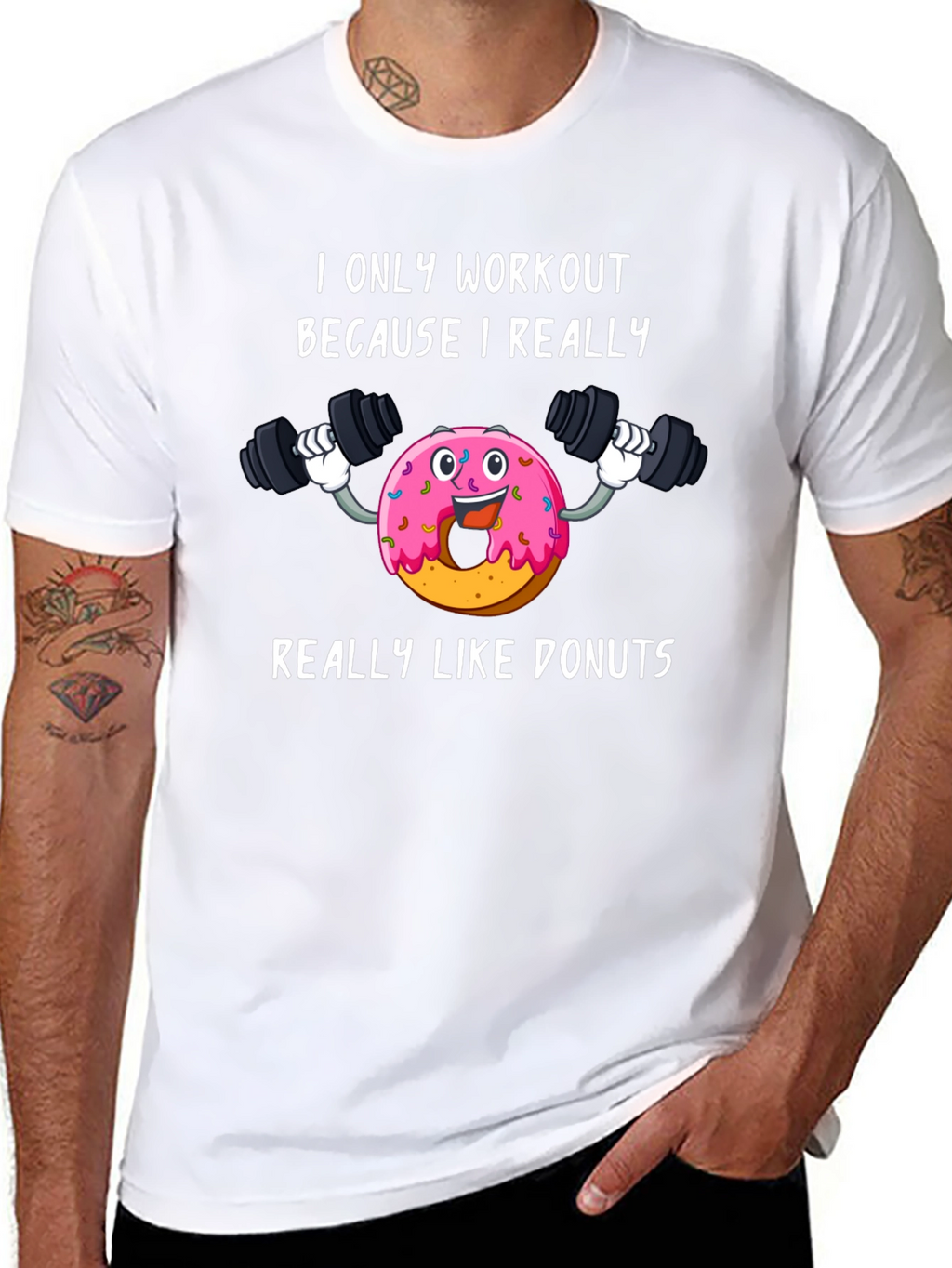 Donut Workout T-Shirt Funny Gym Tee