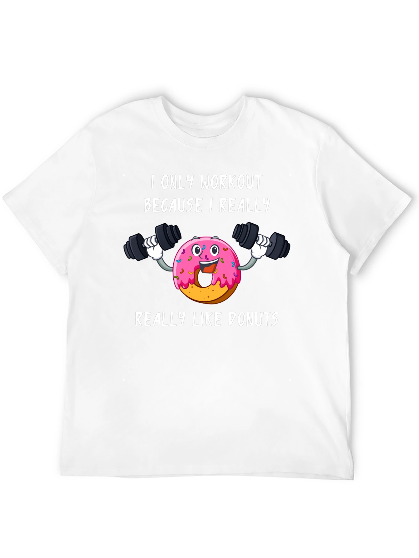 Donut Workout T-Shirt Funny Gym Tee